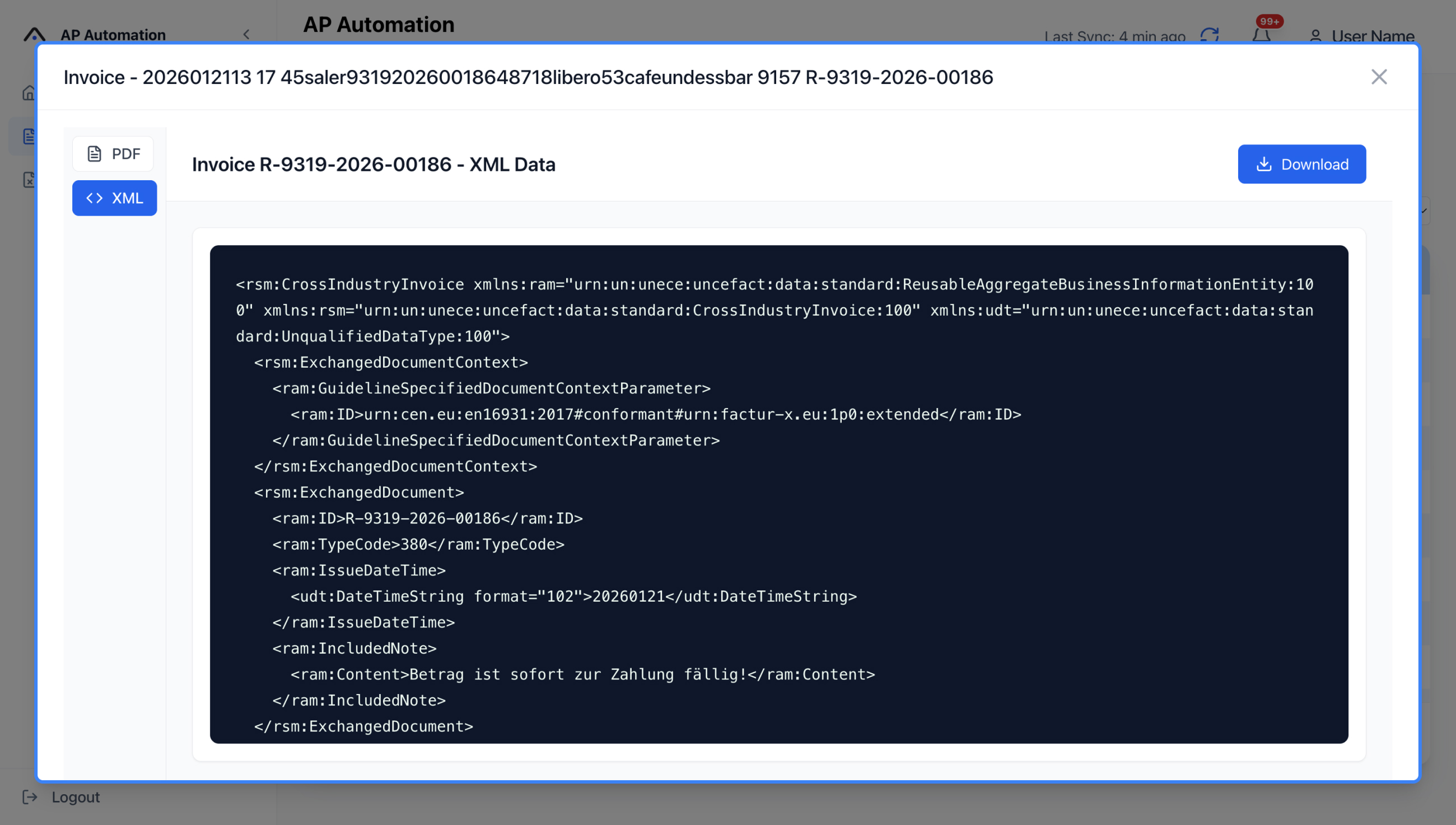 XML Data View