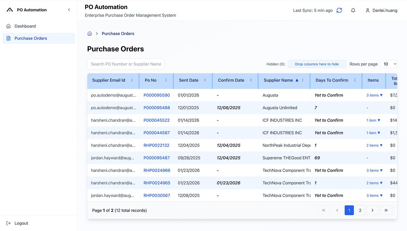 Centralized Order Tracking